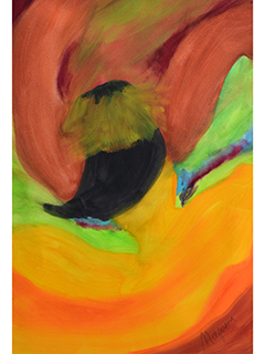 Untitled Singer Dancer in Yellow by Mapuana Schneider