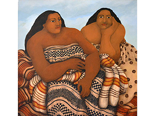 Untitled - 2 Women in Kapa by Yvonne Cheng