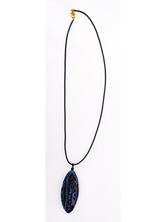Bead Pendant with Leather cord 3 by Elaine Imoto