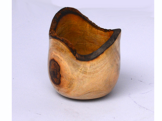Mini bark edged bowl by Eric  Le Buse