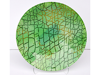 Green Fissured Bowl by Terry Savage