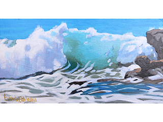 Rocks and Waves by Brenda Cablayan
