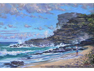 Sandy Beach Halona by David Luchak