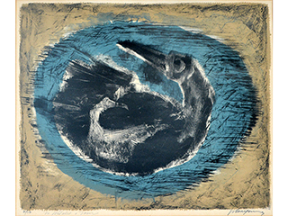 Bird on Field of Blue by John  Young (1909-1997)